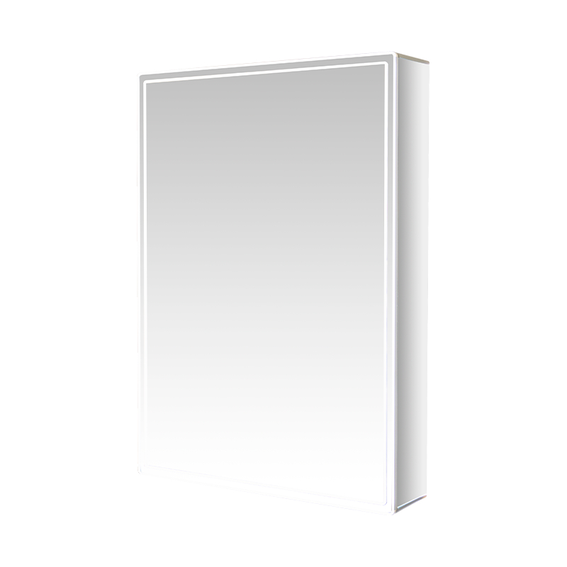Buğu Önleyici Makyaj Aynası ile Tek Kapılı LED Banyo Aynası Dolabı Buğu Önleyici Makyaj Aynası ile Tek Kapılı LED Banyo Aynası Dolabı