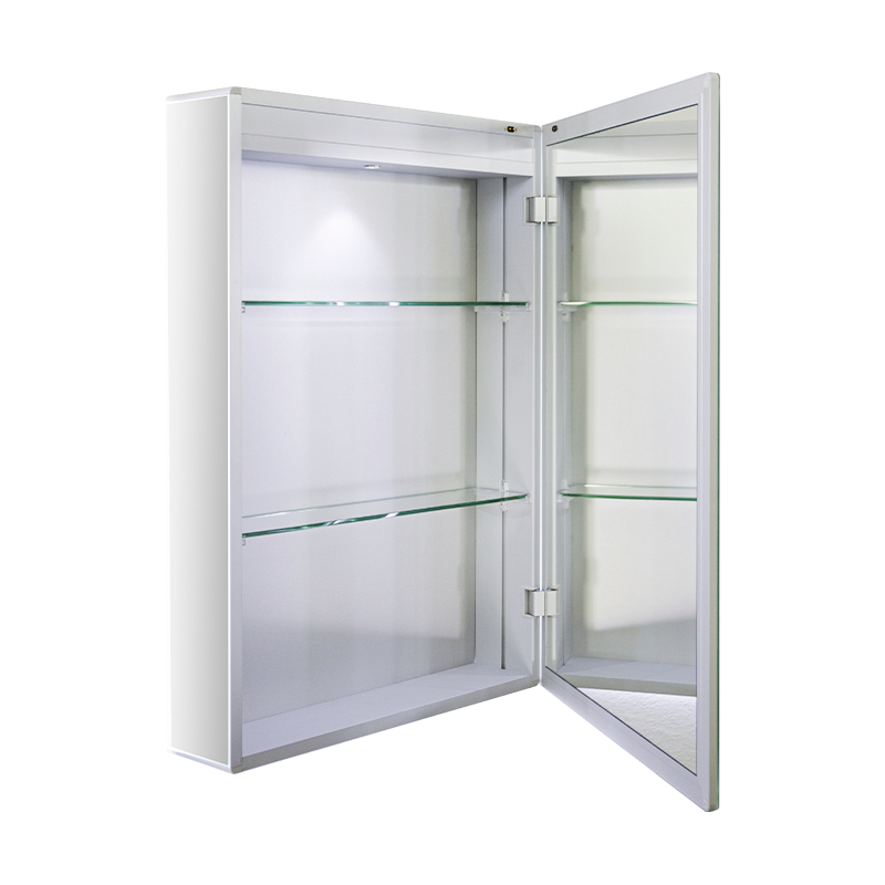 Buğu Önleyici Makyaj Aynası ile Tek Kapılı LED Banyo Aynası Dolabı Buğu Önleyici Makyaj Aynası ile Tek Kapılı LED Banyo Aynası Dolabı