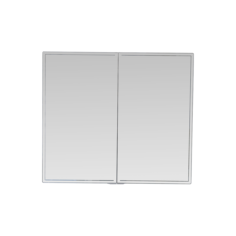 LED Işıklı Alüminyum Alaşımlı Çift Kapılı Suya Dayanıklı Ayna Dolabı
